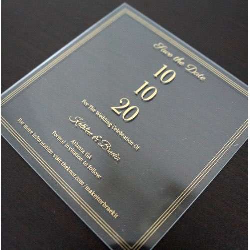 Acrylic Invitation Card Wedding Invitation Personalized Custom